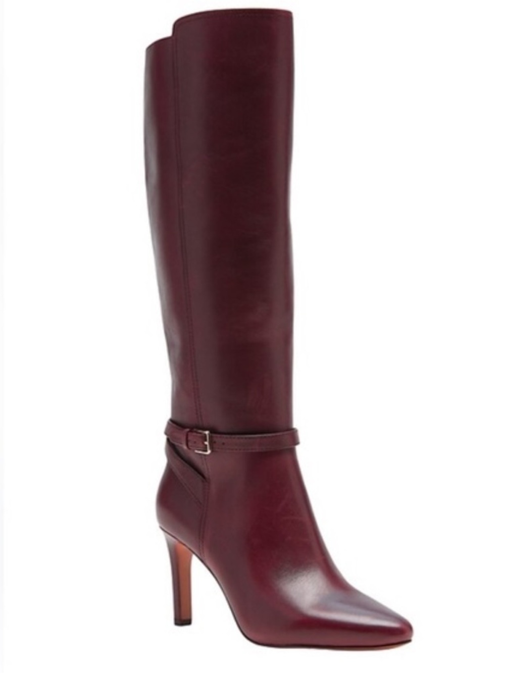 Banana Republic Women's Burgundy Leather Heel Boot